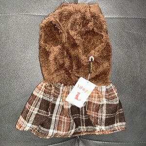 Yikeyo Pet Sweater Dress Brown Size Small